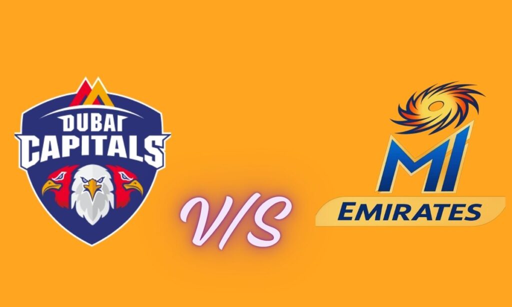 dubai capitals vs mi emirates match scorecard