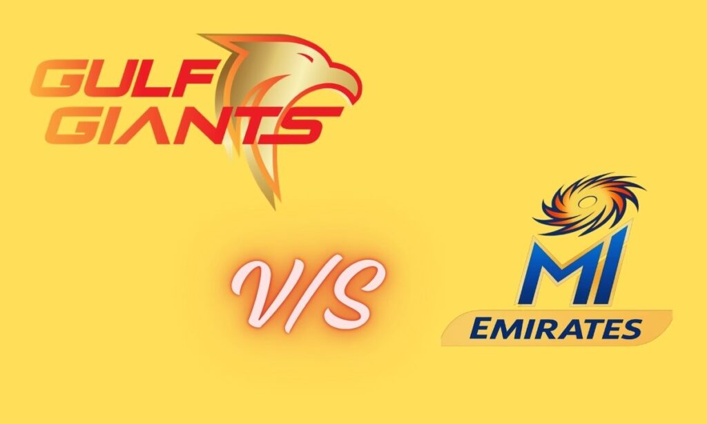 gulf giants vs mi emirates match scorecard